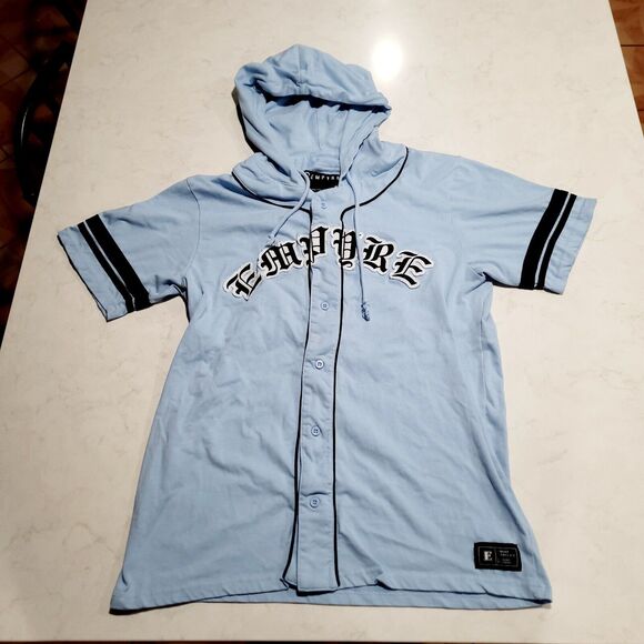 Empyre B Team 2fer Baseball Jersey Mens White Embroidered Logos EUC Large - Picture 1 of 10